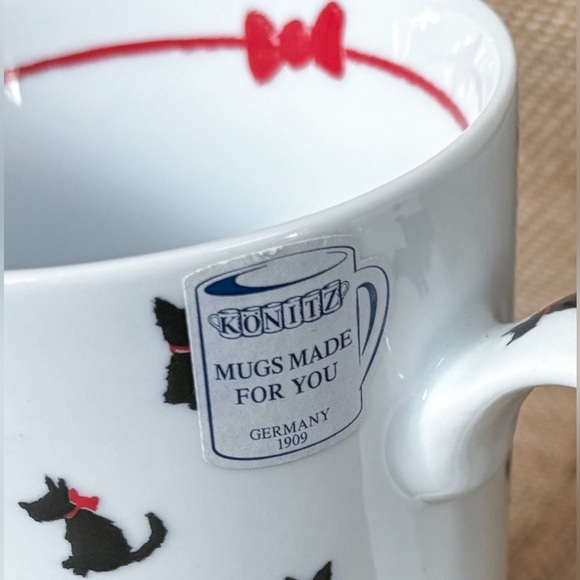 New Konitz Waechtersbach Scottie Dog Coffee Mug Cup Novelty Whimsical Twee Fun - Picture 2 of 8